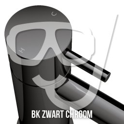 Hotbath Cobber badafvoerset verlengd min 95 - max 105 cm, zwart chroom