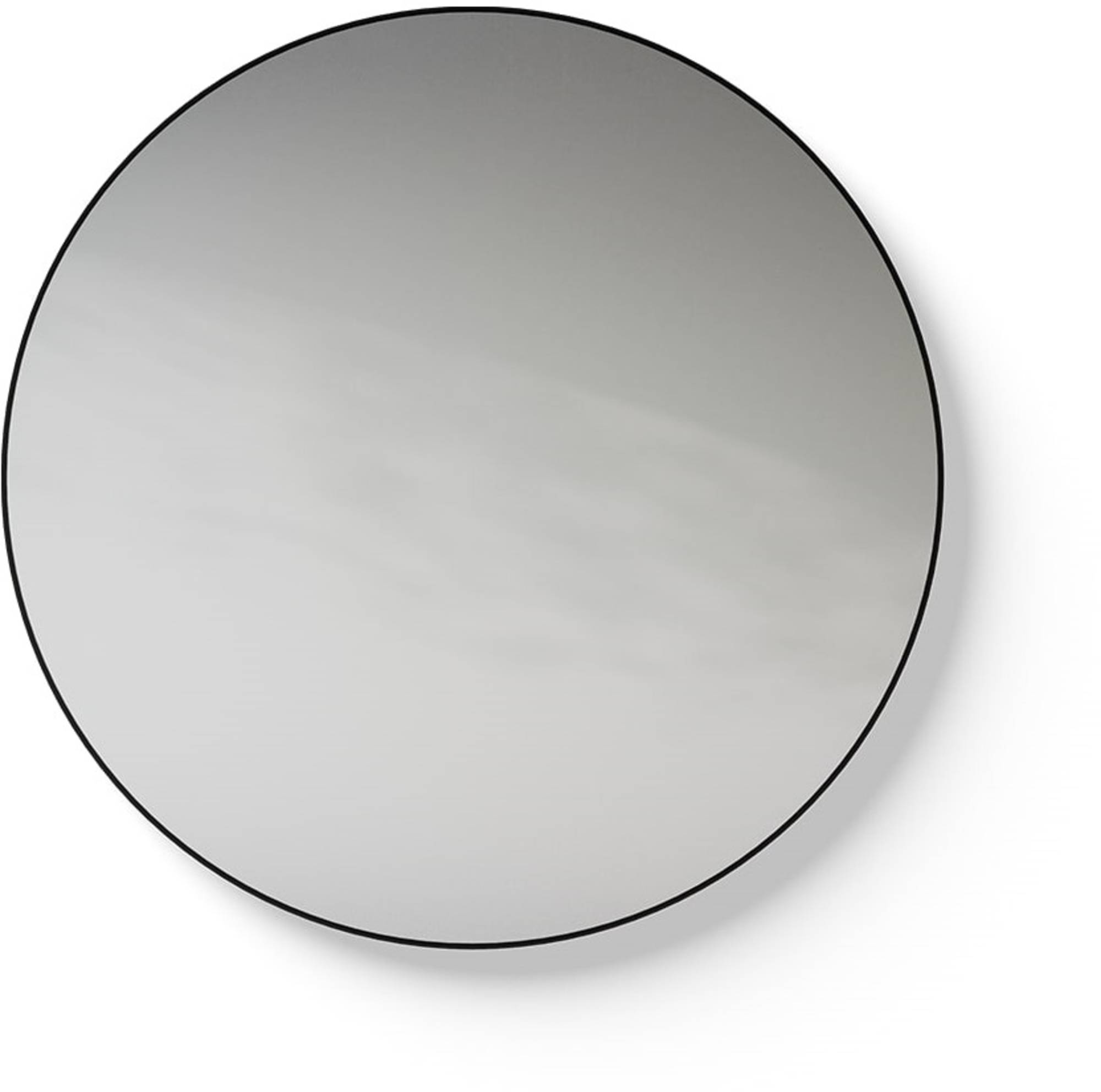 LoooX Black Line Round ronde spiegel Ø60cm zwart