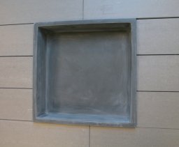 Luca Sanitair Luva inbouwnis/opbouwnis van stone resin 29,5 x 29,5 x 8 cm, mat antraciet